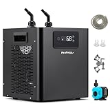 Poafamx Aquarium Chiller 1/3 HP, 79Gal Water Chiller with Upgraded LED Display, Water Pump and Pipe, Quiet Aquarium Cooler for Fish Tank Axolotl Coral Hydroponics System