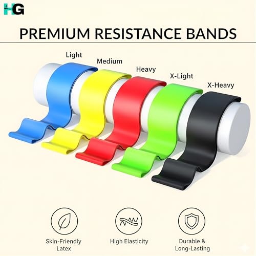 Image of Resistance Bands for Exercise Mini Loop Band for Gym Toning Exercise Resistance Bands Set Elastic Band Stretch Band for Workout Natural Latex Theraband Elastic, Multicolor