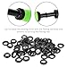 HERCHR 60pcs Winding Check Ring, Rubber Ring Fishing Rod DIY Elastic Winding Checks Dress Rings Replacement for Fly Spinning Casting Reels Fishing Accessories(8.5mm)