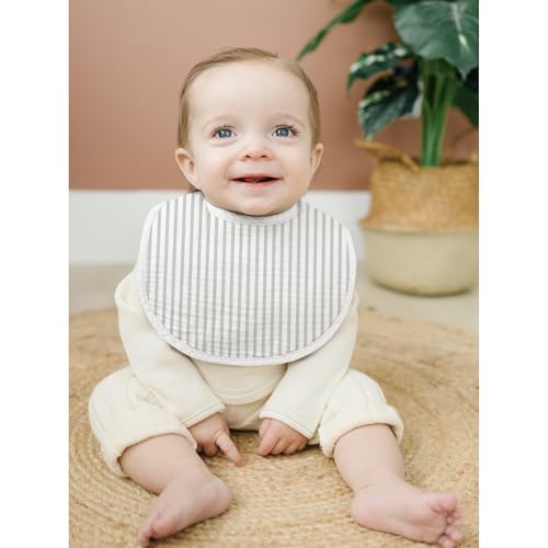 Image of Konssy Muslin Baby Bibs 8 Pack Baby Bandana Drool Bibs Cotton for Unisex Boys and Girls, Soft Absorbent Set for Teething and Drooling