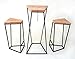 CHYRKA® Manhattan Tabouret de Bar Bar Bar de Style Industriel Vintage en Bois fabriqué à la Main (Table et 2 tabourets)