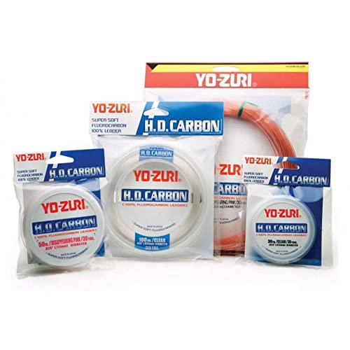 Yo-Zuri H.D. Carbon Fluorocarbon Leader Line, Clear, 40-Pound/30-Yard