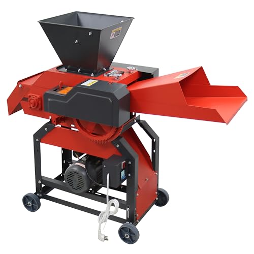 TECHTONGDA Dry Wet Hay Straw Cutter Crusher Pulverizer Breaker for Crop Straw Potato Tuber Vegetable Animal Feed 400-800kg/h 220V