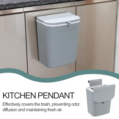 Caneca de basura plástica colgante con tapa 3.2 galones miniatura 4