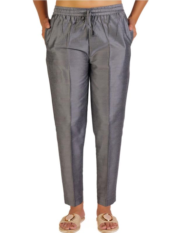 Image of Trouser Pants for Women,Stylish Trousers for Woman for Kurti Relaxed & Regular Straight fit Palazzo,Ethnic Bottom Formal Pants for Women Office wear Casual & Daily Use