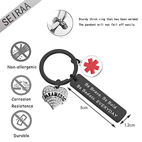 SEIRAA Medical Technician Jewelry Emergency Medical Technician Graduation Gift Paramedic Wife Keychain4