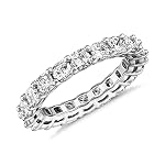 Womens Stacking Rings White Gold Plated