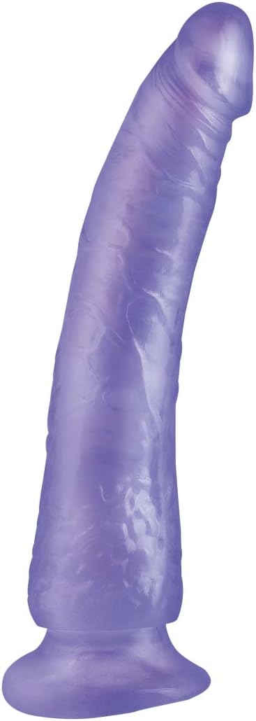 Basix Rubber Works Slim 7-Inch Dong with Suction Cup Purple