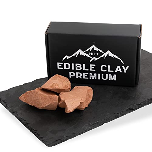 HITT Premium Edible Red Clay Earthy Flavor Crunchy Dirt Chunks for Eating PICA Cravings and ASMR Food Content Creators Handpicked Organic Ready to Eat PICA Snack 7 oz / 200 g
