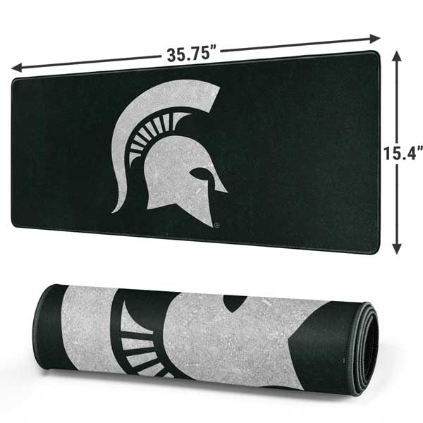 Skinit Extra Large Gaming Mouse Pad - Officially Licensed Michigan State University Spartans Logo Design with Stitched Edges, Waterproof, Non-Slip Rubber Base, Desk Mat for Keyboard & Mouse