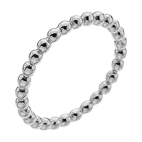 Dew Sterling Silver Beaded Band Ring Size L Cover