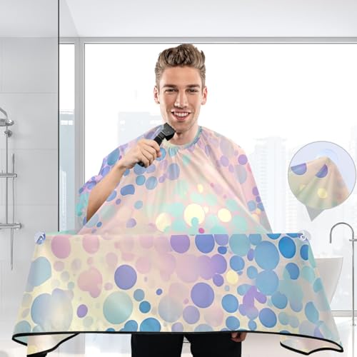 Capa profesional impermeable para cortar cabello Circle Abstract con cierre ajustable de broche para peluquería y estilismo miniatura 6
