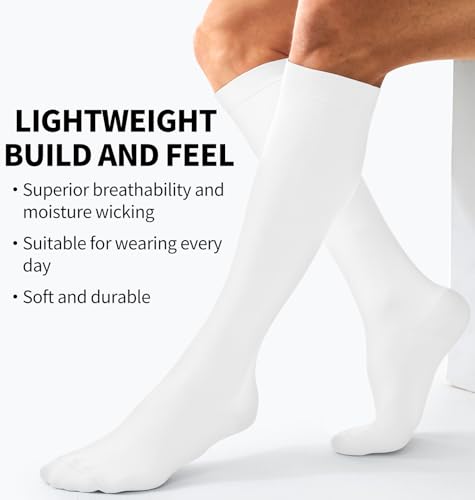 Image of Copper Compression Socks Women & Men Circulation(6 pairs) - Best for Running, Nursing, Hiking, Recovery & Flight Socks