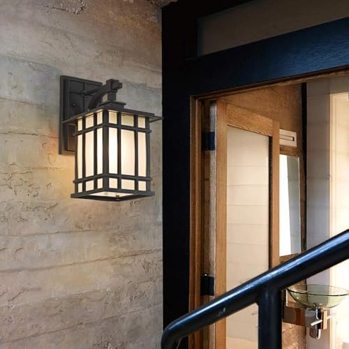 Applique murale moderne IP44 en aluminium noir avec éclairage extérieur haute performance