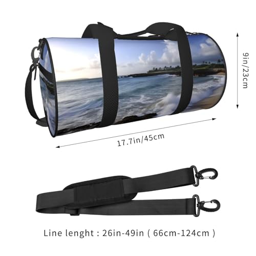 Puerto Rico - Beach Duffle Bag for Men Women - Carry on Overnight Bag Travel Duffel Tote Bags Yoga Gym Bags Waterproof Weekender Bag Large Luggage Bag with Adjustable Strap3