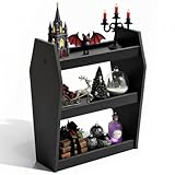 Gothic Bathroom Decor Gothic Shelves Decor Coffin Holders Rack for Bathrooms Black 3 Slots Shelves Holder Spooky Halloween Goth Home Bathroom Decors Oddities Gift for Christmas
