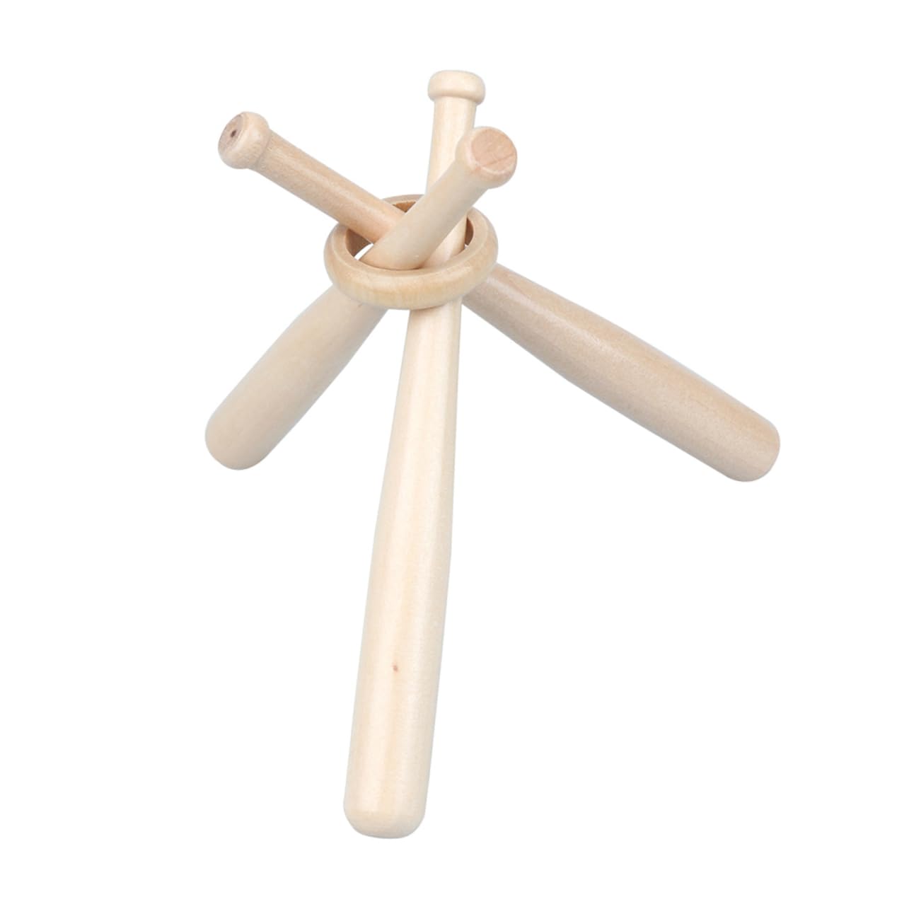 Toyvian Soporte de Exhibición Base de Apoyo para Bates de Béisbol de Madera Juego de 3 Barras y 1 Anillo para Mini Bates Escritorio