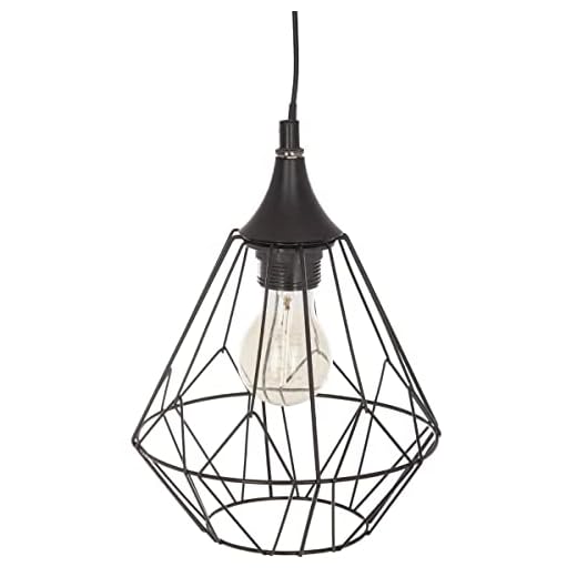 Atmosphera - Suspension filaire Flave noire - métal D19 cm