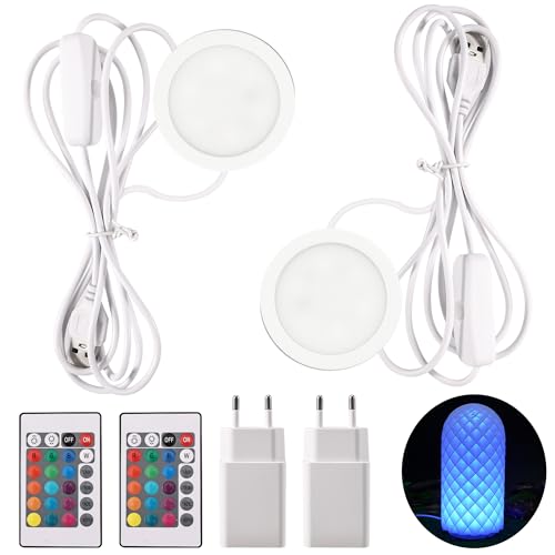 2 Stück 3D Printer LED Strip Light Lighting,Nachtlichtmodell-Ersatzteile aus dem 3D-Drucker,3D Drucker Zubehör Kreative LED-Lampe Kits,3D-Drucker-Kreativmodellkomponenten,16 Arten von Lichtern
