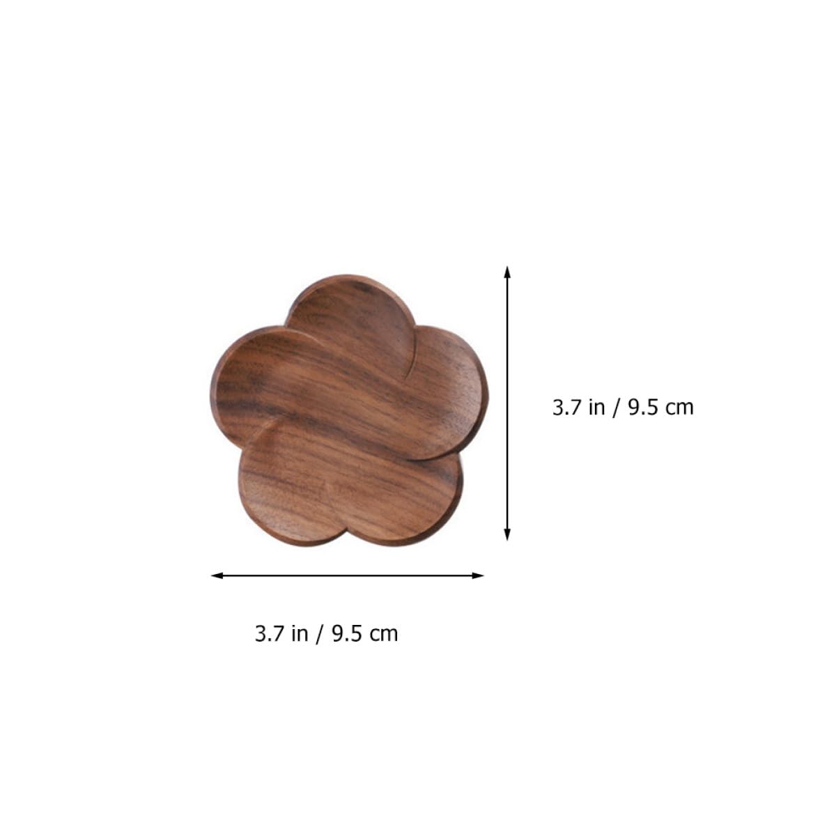 Becheruntersetzer 4 Stück aus Schwarznuss Holz für Tisch und Büro