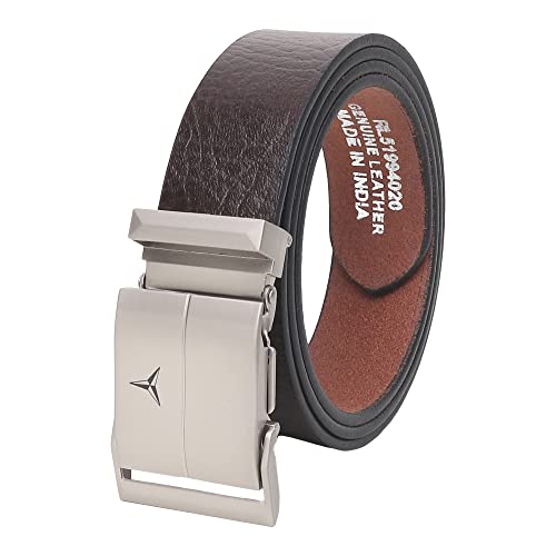 Image of Men's Formal Genuine Leather Auto-lock Adjustable Belt (JAFA-42-BL)