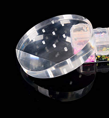Soporte acrílico para 12 brocas de uñas transparente miniatura 2