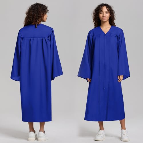 Image of 2026 Graduation Cap and Gown Matte Unisex for High School Bachelor | Heavyweight Matte Polyester, Zipper Closure, Adjustable Cap with 2026 Tassel, Sizes 39-60, Bulk Orders Available