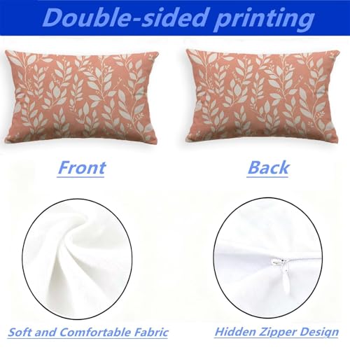 Housse de Coussin Rose 60x90 Lot de 2 Velours Rectangulaire O-342B