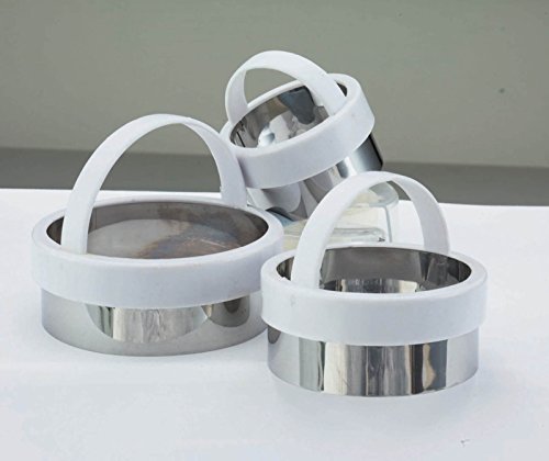 KitchenCraft 3 Piece Pastry Cutter Set, Round, Plain Edge, Ideal for Scones, Cookies, Mince Pies & More, Stainless Steel/Plastic, Assorted Sizes