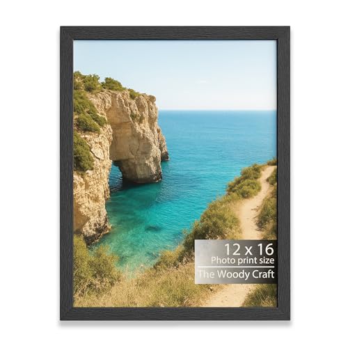 Image of Photo Frame 12x16 inch | Black Photo Frame For Wall That Highlights Every Detail | Wall Frame For Home Decoration | Wooden Photo Frame With Sleek Edges | Poster Frame For Gallery-Inspired Walls