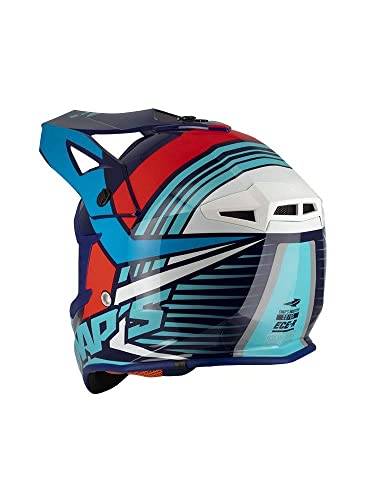 SWAPS Casque Cross Adulte Blur S818 - Rouge/Bleu Brillant - Taille XS