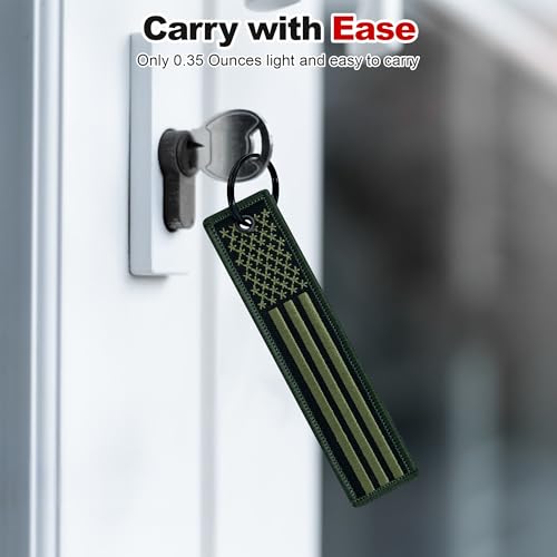 Image of Premium Motorcycle Keychain - Durable Embroidered Flag Key Tag for Riders of Cars, ATV, Dirt Bikes & More