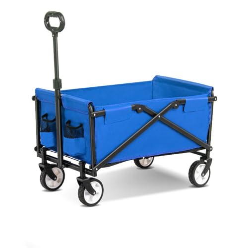 ZATTYDV Klappbarer Trolley-Karren-Picknick-Camping-Trolley im Freien, Einkaufstrolley, Faltbarer Trolley für Campingstrand