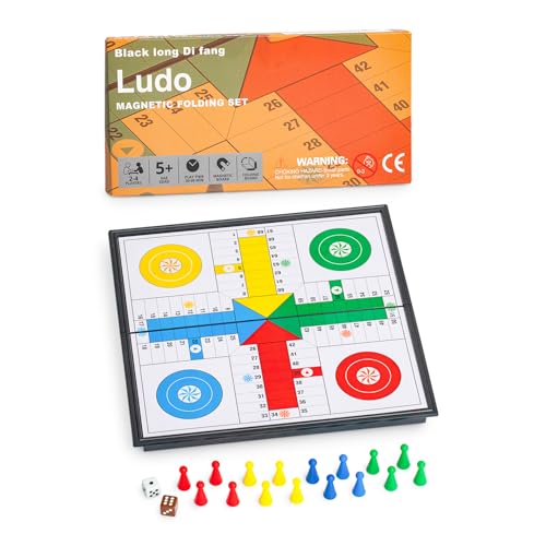 Ludo Magnetic Folding Travel Board Game Set - 9.75 Inches