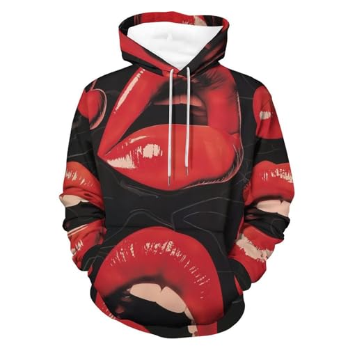 Sweatshirt Bouche Rouge coupe ajustée, fini les pulls sans forme avec ce hoodie manches longues S