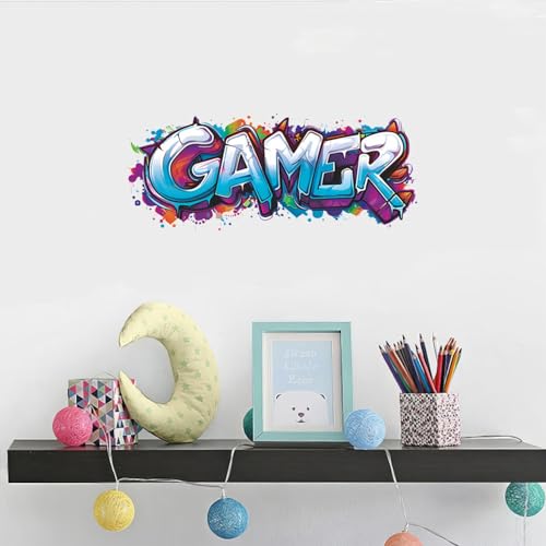 Vinilos decorativos para pared gamer 25x60 cm miniatura 5
