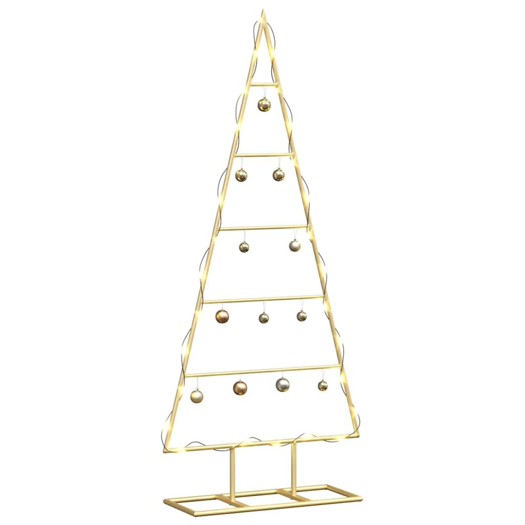 B&Q -  Metal Christmas Tree With Stand Gold 90 Cm Powder-Coated Steel