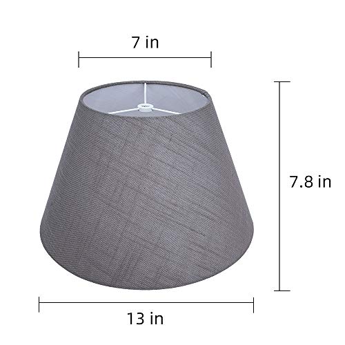 image for Medium Lamp Shade,Alucset Barrel Fabric Lampshade for Table Lamp and F