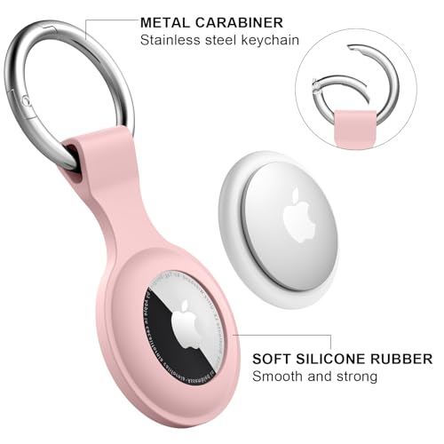 Fundas para Airtag Vancle protector de silicona premium con mosquetón resistente 3