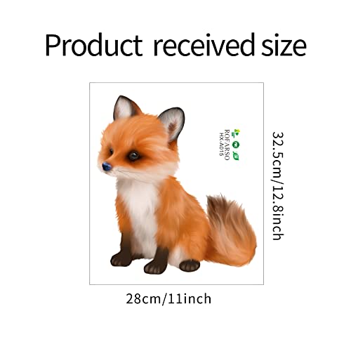 Rofarso Lifelike Cute Lovely Little Red Fox Animal Wall Stickers Removable Wall Decals Peel And Stick Wall Art Decorations Home Decor For Kid Nursery Baby Bedroom Living Room Playing Room Murals #TOP3