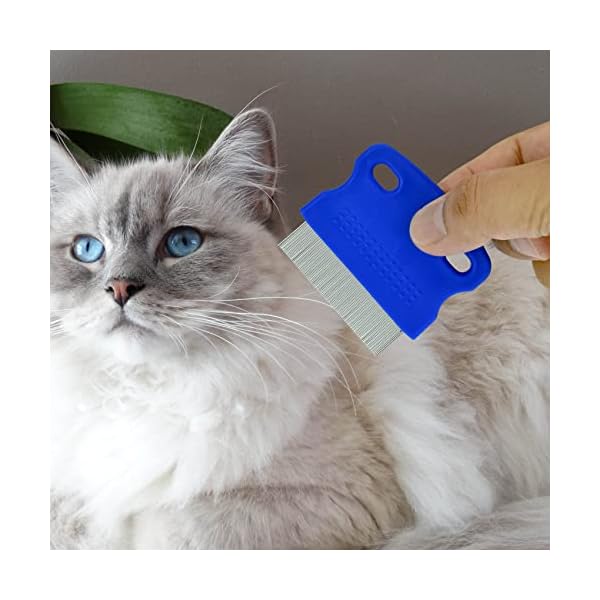 1 Stück Katzenkamm, Flohkamm für Katzen, Hunde, Läuse, Tränen, Fleckenentferner, Kämme, feine Zahnpflege, Werkzeug zum Entfernen von Zähnen (rosa) – Bild 6
