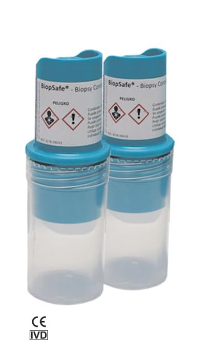 60 ml - Contenitore con formaldeide per il trasporto di biopsia 100% sicuro, 20 ml, 10