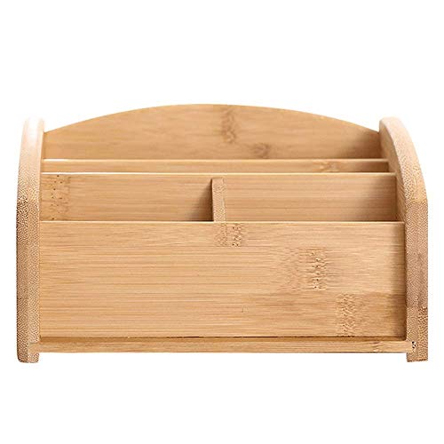 Organisateur bureau en bambou MU, support de stockage haut de gamme
