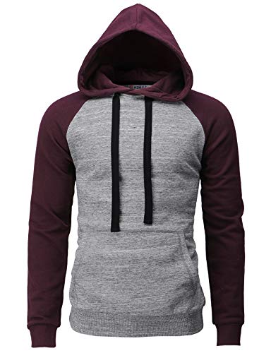 H2H Mens Casual Pullover Hoodie Henley Lightweight Sweatshirts of Various Styles