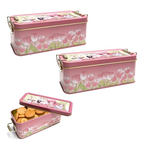 Panera,Paneras para Guardar el Pan Diseño Retro a Prueba de Fugas Resistente,Bread Box Resistente al Calor y Duradera con Tapa para Galletas,Pan,Panecillos y Pasteles,2 Piezas,16 × 6 × 6 cm.