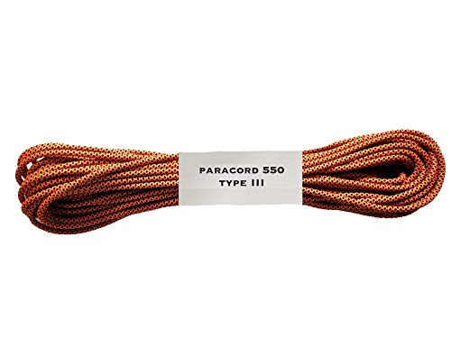 Image of 50ft 550 Cord Paracord Parachute Survival Cord (Orange Camo)
