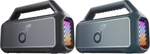Boom 2 by Anker, 80W Outdoor Bluetooth Speaker, Black & Blue (Bundle)