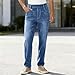Straight Leg Pants for Women Stretchy Straight Leg Loose Fit Tummy Control Denim Pants Trendy 2026 Fashion Jeans Pant Navy