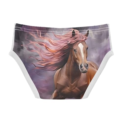 ODAWA Horse Tag Free Cotton Toddler Underwear, Toddler Underwear 2T2