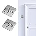 The Lord of the Tools 2Pcs Acrylic Doorbell Sign Self Adhesive Ring Bell Sticker Waterproof Doorbell Label Accessories for Home Office 6x6x0.25cm Silver